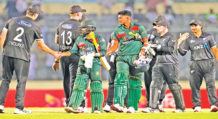 দুর্বল দল নিয়েও বাংলাদেশের বিপক্ষে জয় নিউজিল্যান্ডের